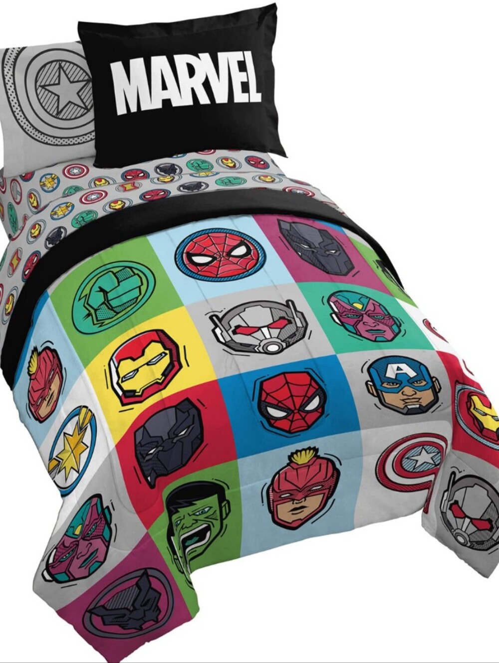 Jay Franco Marvel Avengers Pop 5 Piece Twin Size Bed Set